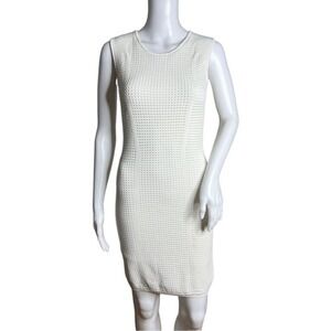Rebecca Minkoff Dress Women‎ 2 White Bodycon Dress Textured Mini Neutral Minimal